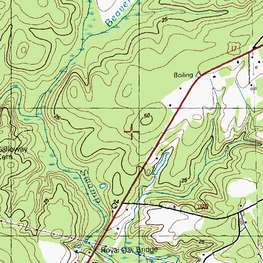 Topographic Map of Brunswick Novant Medical Center, NC