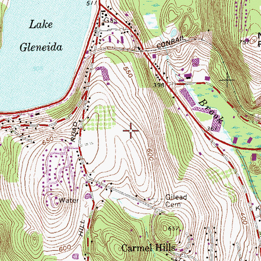 Topographic Map of Arms Acres, NY