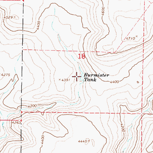 Topographic Map of Burmister Tank, AZ