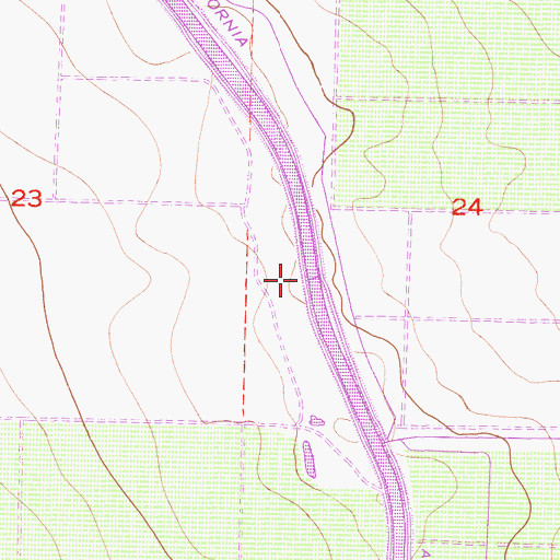 Topographic Map of Governor Edmund G Brown California Aqueduct, CA