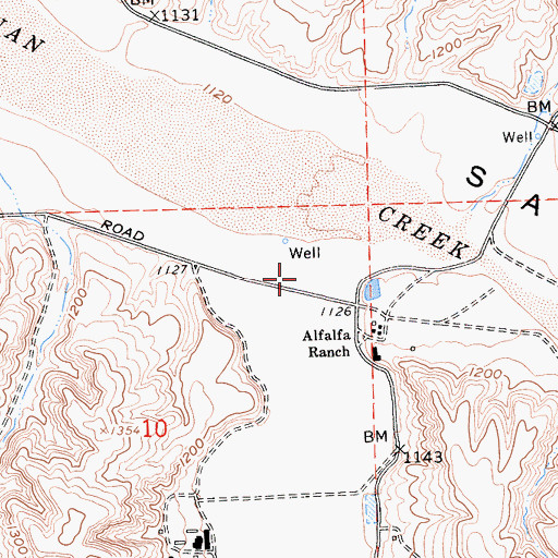 Topographic Map of Camatta Creek, CA