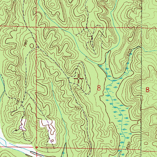 Topographic Map of Bold Springs Cemetery, AL