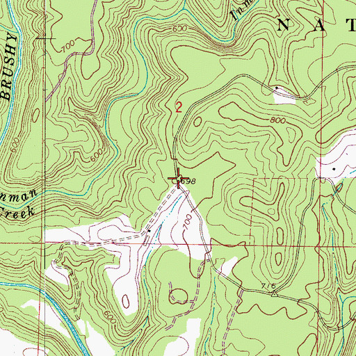 Topographic Map of Cantrell Cemetery, AL
