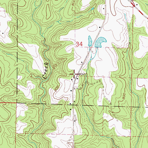 Topographic Map of Cornelius Cemetery, AL