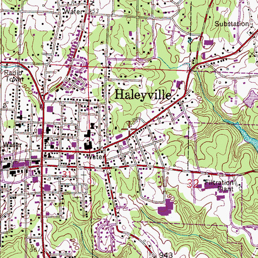 Topographic Map of Davis Family Cemetery North, AL