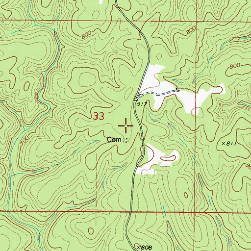 Topographic Map of Dragout Cemetery, AL
