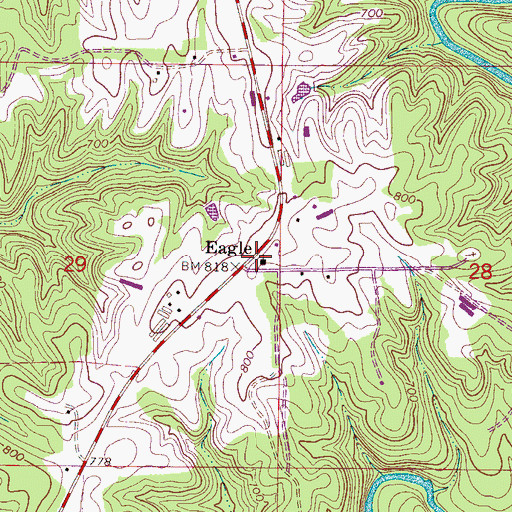 Topographic Map of Eagle Cemetery, AL