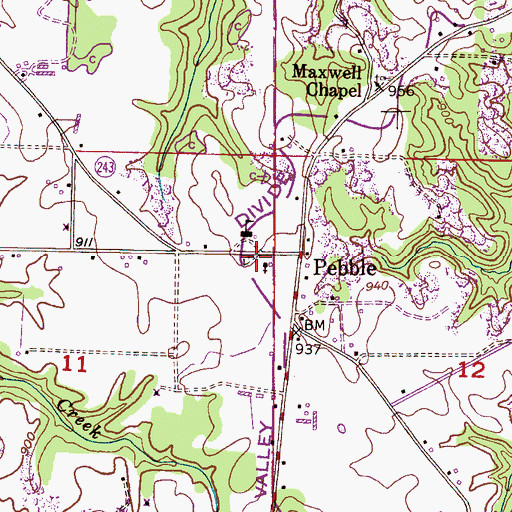 Topographic Map of Ephesus Baptist Church Cemetery, AL