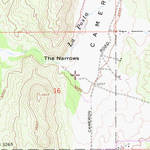 Topographic Map of Cameron Valley, CA