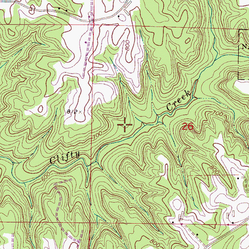 Topographic Map of Hefner Cemetery, AL