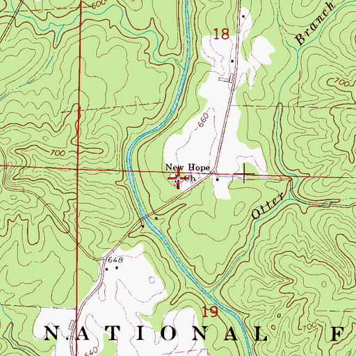 Topographic Map of Kelly Mill Cemetery, AL