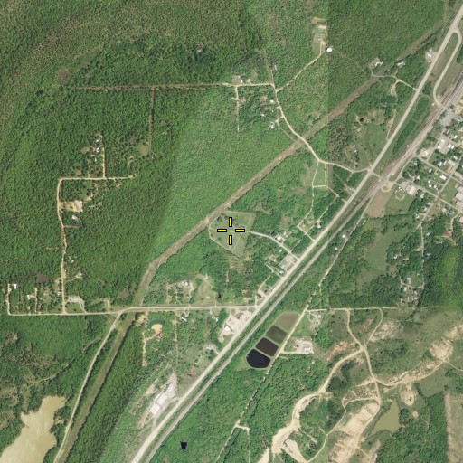 Aerial/Satellite Image of Stringtown Cemetery, OK