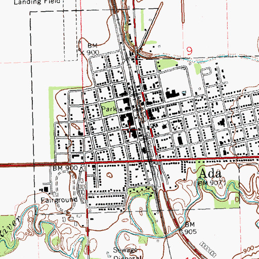 Topographic Map of SonRise Evangelical Free Church, MN