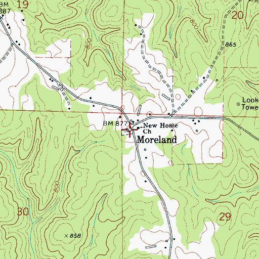 Topographic Map of New Home Missionary Baptist Church Cemetery, AL