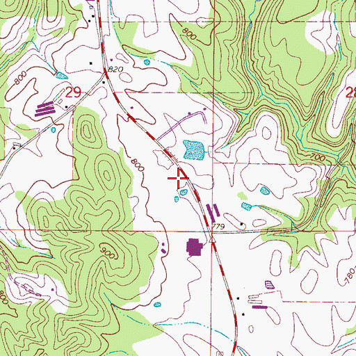 Topographic Map of North Side Baptist Church Cemetery, AL