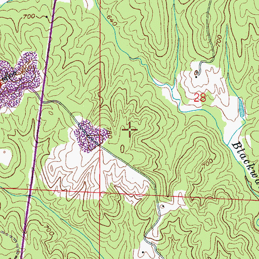 Topographic Map of O'Mary Cemetery, AL