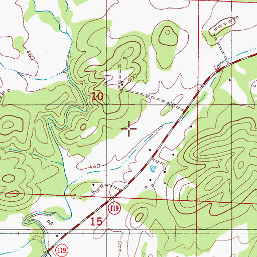 Topographic Map of Alabama National Cemetery, AL