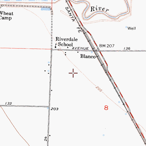 Topographic Map of Artesia Dairy, CA
