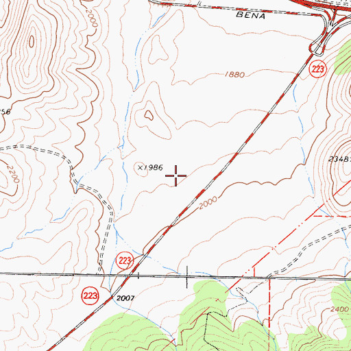 Topographic Map of Bakersfield National Cemetery, CA