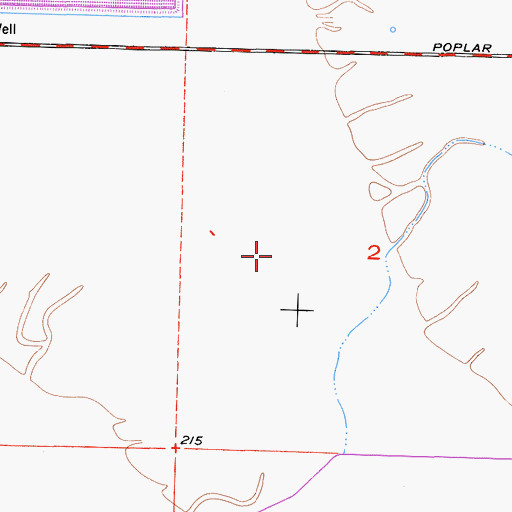 Topographic Map of Bayou Vista Dairy, CA