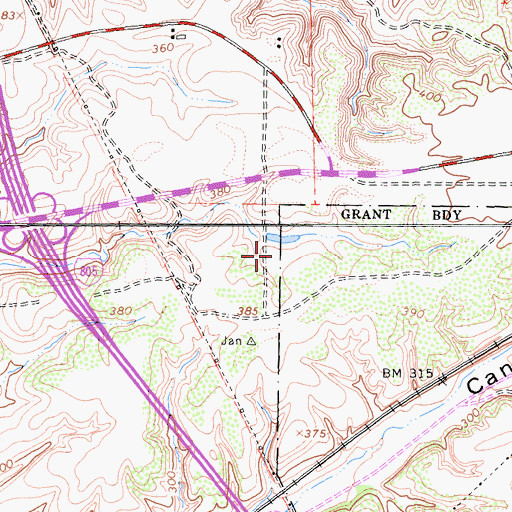 Topographic Map of Miramar National Cemetery, CA