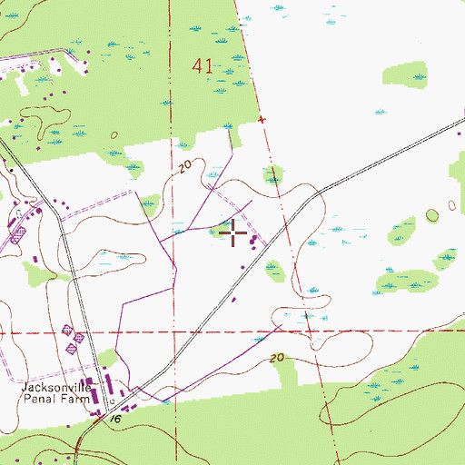 Topographic Map of Jacksonville National Cemetery, FL
