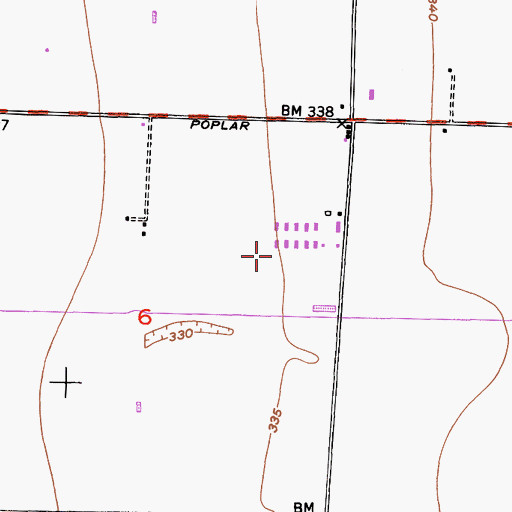 Topographic Map of De Jong Dairy, CA