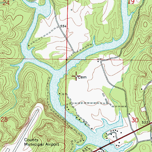 Topographic Map of Shipman Cemetery, AL