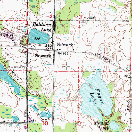Topographic Map of Great Lakes National Cemetery, MI