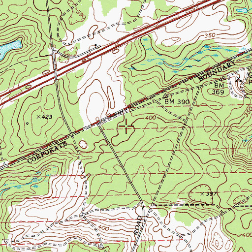 Topographic Map of Fort Jackson National Cemetery, SC