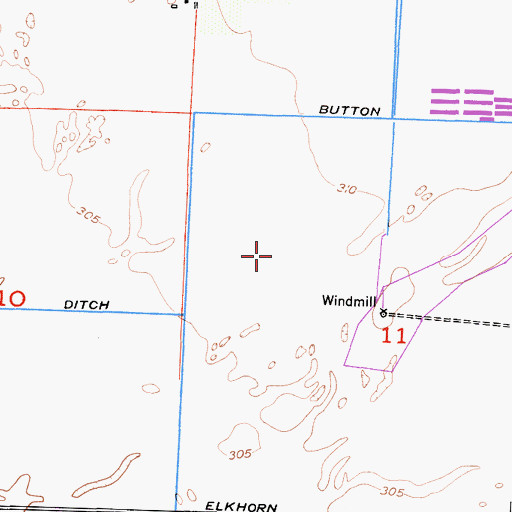 Topographic Map of Elkhorn Dairy, CA