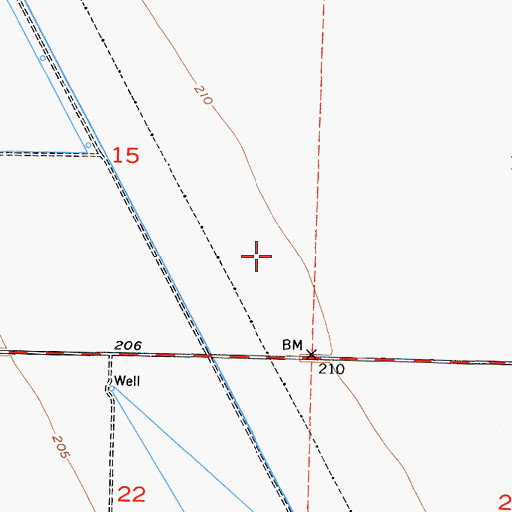 Topographic Map of GMC Dairy, CA