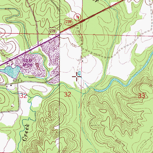 Topographic Map of Wilson Cemetery, AL