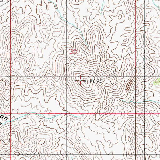 Topographic Map of Jeffords Peak, AZ