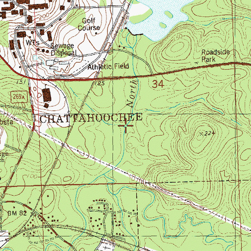 Topographic Map of Hills Creek, FL