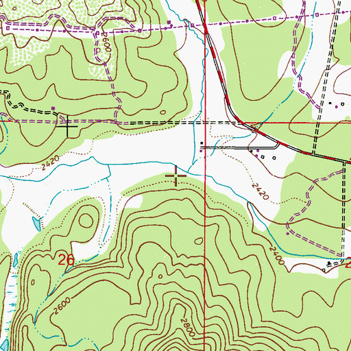 Topographic Map of Carey Creek, WA