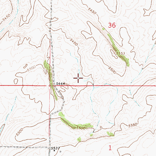 Topographic Map of Hog Hollow Crater, ID