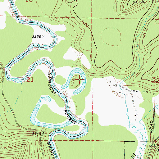 Topographic Map of Mill Creek, ID