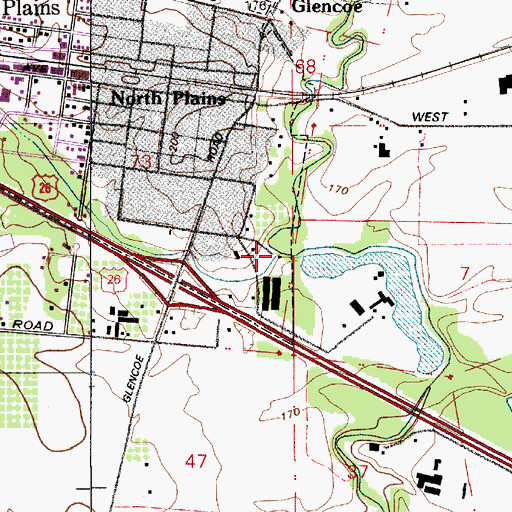 Topographic Map of Ghost Creek, OR