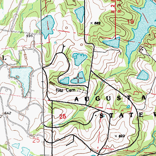 Topographic Map of August A Busch Lake Number 3, MO