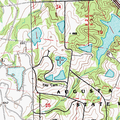 Topographic Map of August A Busch Lake Number 5, MO