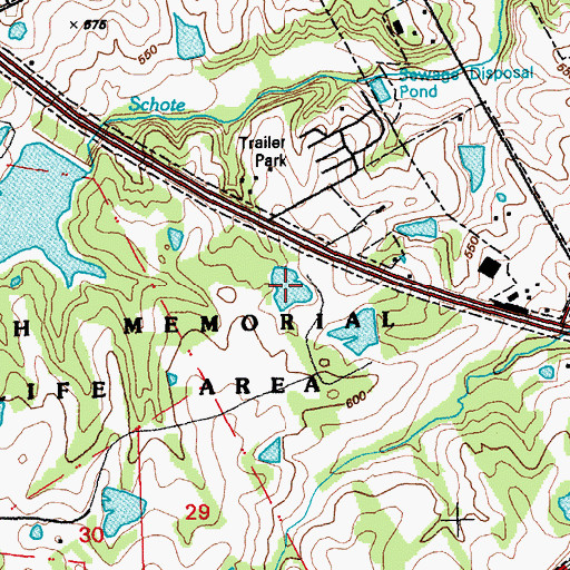Topographic Map of August A Busch Lake Number 12, MO