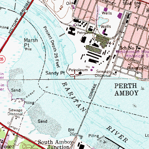 Topographic Map of Acken Dock, NJ