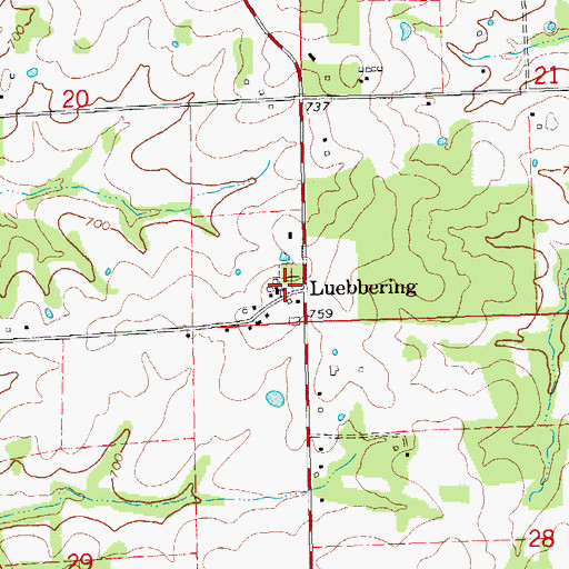 Topographic Map of Saint Francis of Assisi Catholic Cemetery, MO