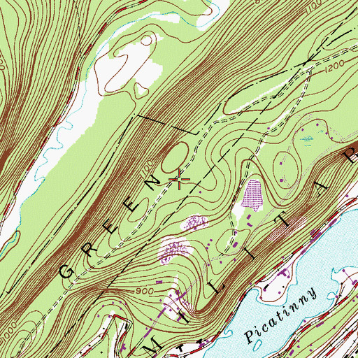 Topographic Map of Picatinny Peak, NJ