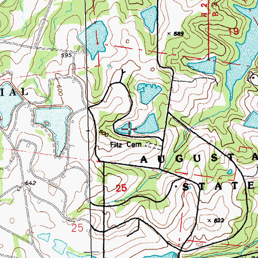 Topographic Map of August A Busch Lake Number 4 Dam, MO