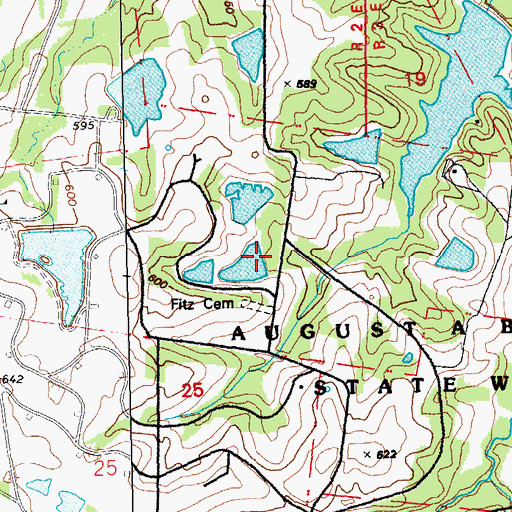 Topographic Map of August A Busch Lake Number 3 Dam, MO