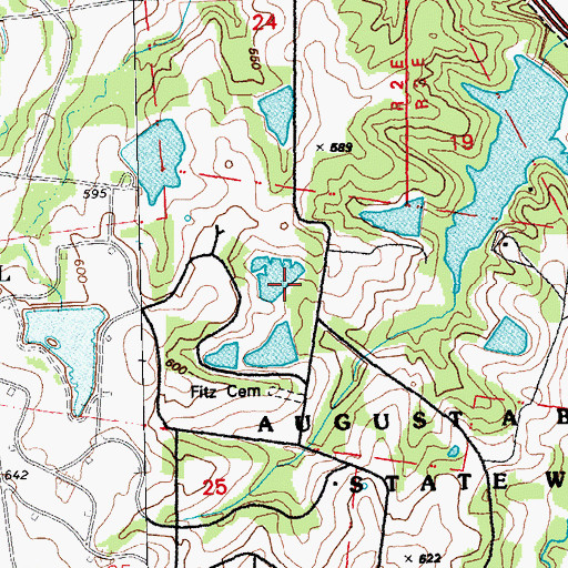 Topographic Map of August A Busch Lake Number 5 Dam, MO