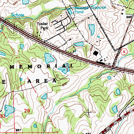 Topographic Map of August A Busch Lake Number 11 Dam, MO