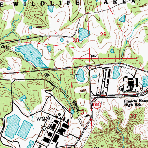 Topographic Map of August A Busch Lake Number 10 Dam, MO